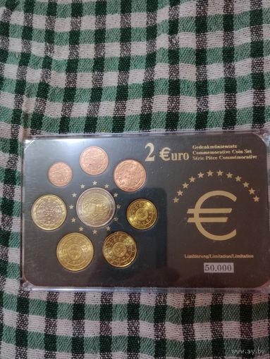 Португалия евро набор с 2 евро юбилейные 2002-2007