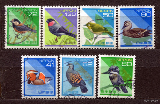 Фауна. Птицы. Стандарт. Япония. 1989. Серия 7 марок.