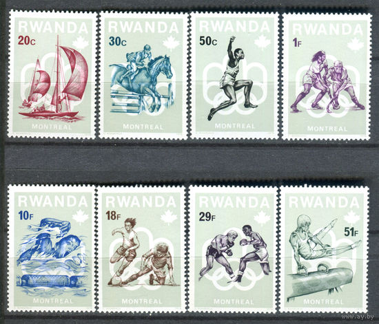 Руанда - 1976г. - Летние Олимпийские игры - полная серия, MNH [Mi 799-806] - 8 марок