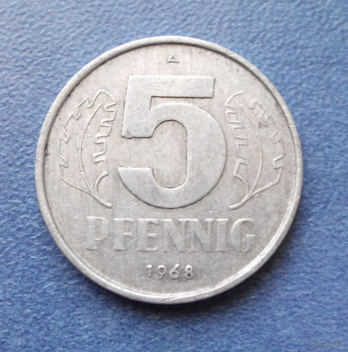 5 пфеннигов 1968 год (А) ГДР #07