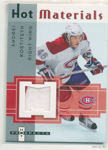 Коллекция FLEER // Hot Materials 2006 // НХЛ // Montreal Canadiens // #HM-AK Андрей Костицын / Ярослав Халак