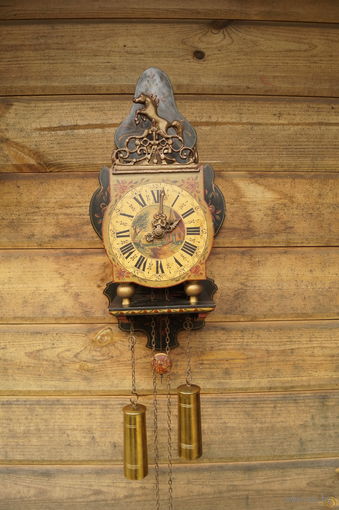 Редкие! Старинные Антикварные Голландские Настенные Часы начало XX WUBA WARMINK
