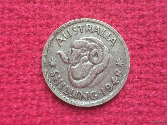 Австралия 1 шиллинг 1948 г. Серебро 0.500.