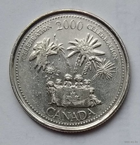Канада 25 центов 2000 г. Торжества