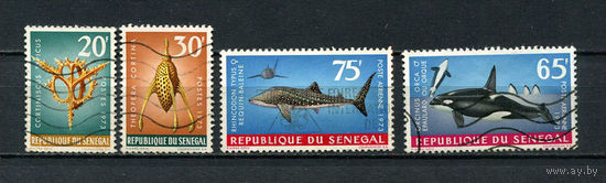 Сенегал - 1973 - Морская фауна - [Mi. 526-529] - полная серия - 4 марки. Гашеные.  (LOT AC52)
