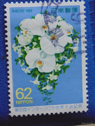 Япония 1989 г. Цветы.