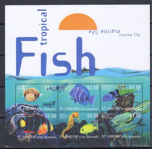 [1584] Сент-Винсент и Гренадины 2000. Фауна.Рыбы. МАЛЫЙ ЛИСТ.
