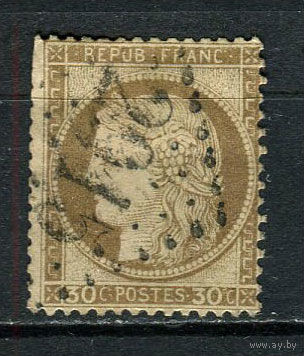 Франция - 1872/1875 - Церера 30С - [Mi.54] - 1 марка. Гашеная.  (Лот 37Dk)