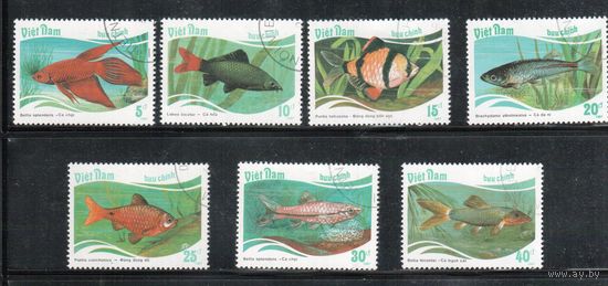 Вьетнам-1988 (Мих.1896-1901) гаш. ,Фауна, Рыбы(полная серия)
