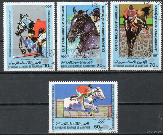 Игры XXII Олимпиады в Москве Конный спорт Мавритания 1980 год серия из 4-х марок