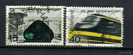 Нидерланды - 1964 - Железная дорога - [Mi. 824-825] - полная серия - 2 марки. Гашеные.