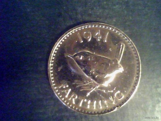 Монеты. Великобритания 1 Фартинг 1941.