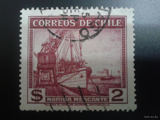 Чили 1938 корабль у пирса