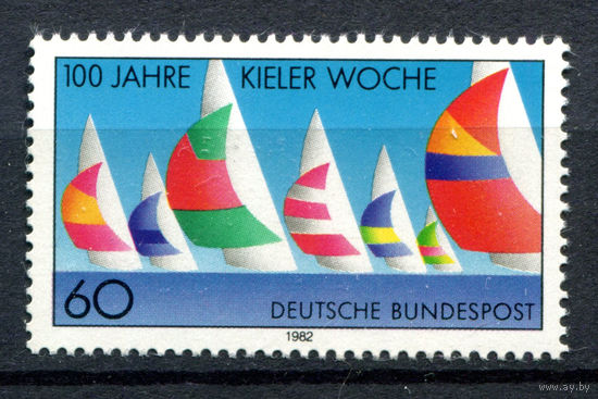Германия (ФРГ) - 1982г. - Парусная регата - полная серия, MNH с отпечатком [Mi 1132] - 1 марка