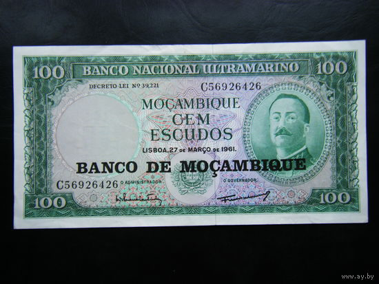 Мозамбик 100 эскудо 1961г.
