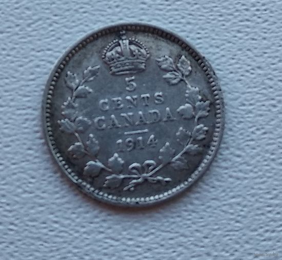 Канада 5 центов, 1914  7-6-47
