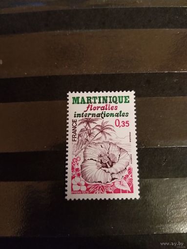 1979 Франция Мартиника флора цветы чистая клей MNH** выпускалась одиночкой (4-9)