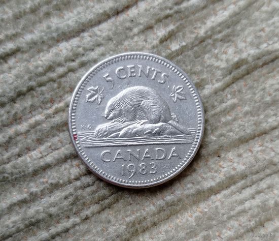 Werty71 Канада 5 центов 1983 Бобр Елизавета 2