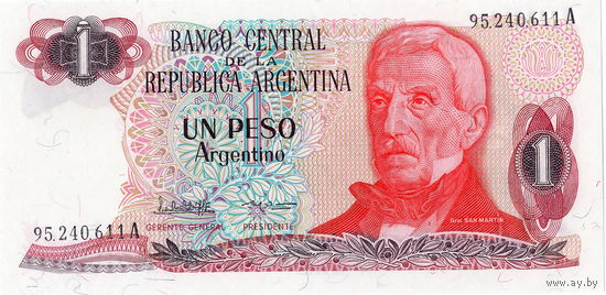 Аргентина, 1 песо, 1983 г., UNC