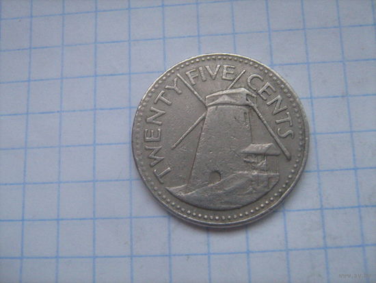 Барбадос 25 центов 1981г.km13