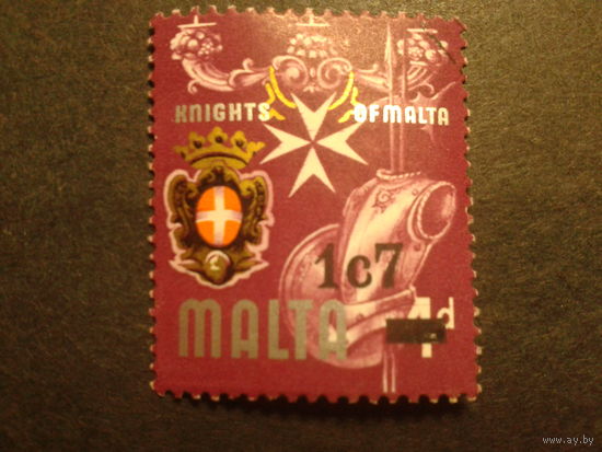 Мальта 1977г. надпечатка