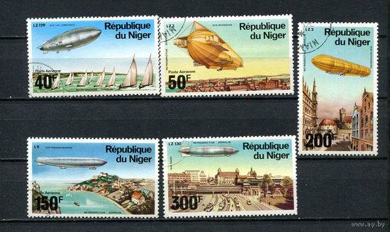 Нигер - 1976 - Авиация - [Mi. 522-526] - полная серия - 5 марок. Гашеные.  (Лот 66CO)
