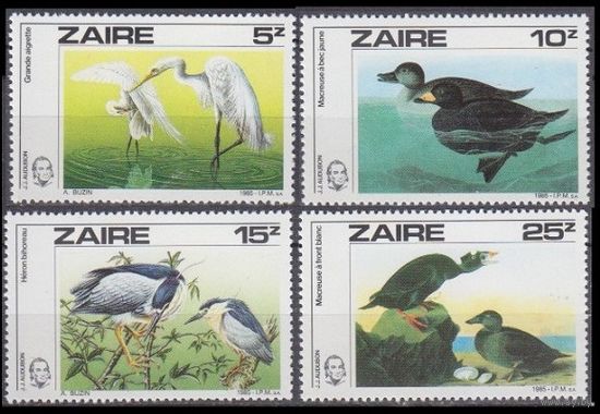 1985 Заир 904-907 Птицы 8,50 евро