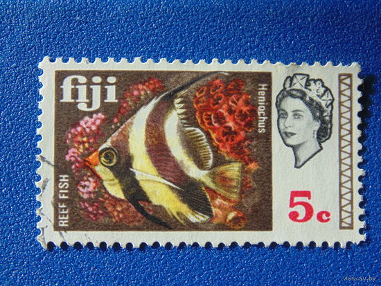 Фиджи 1969 г. Королева Елизавета II. Морская фауна.
