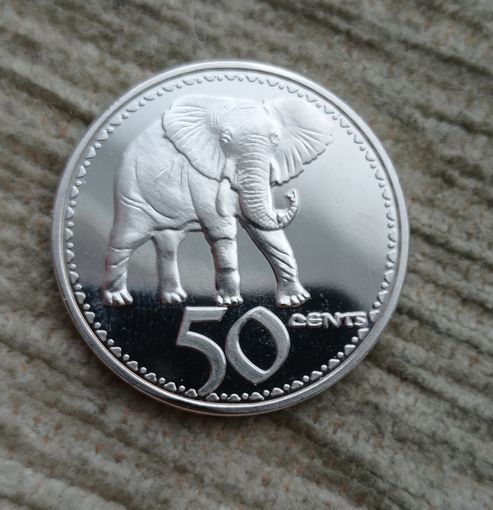Werty71 Родезия 50 центов 2018 Слон