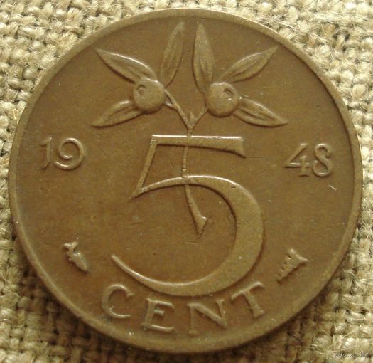 5 центов 1948 Нидерланды