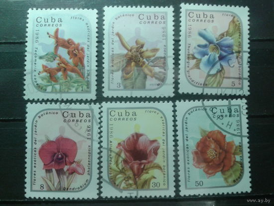 Куба 1986 Экзотические цветы Полная серия