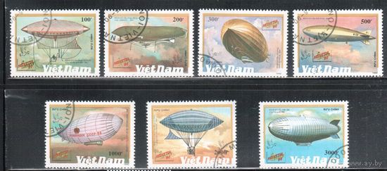 Вьетнам-1990 (Мих.2241-2247) гаш. ,Дирижабли(полная серия)
