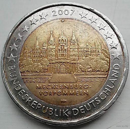 2 евро, Германии, Передняя Померания 2007 год.