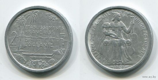 Французская Океания. 2 франка (1949)