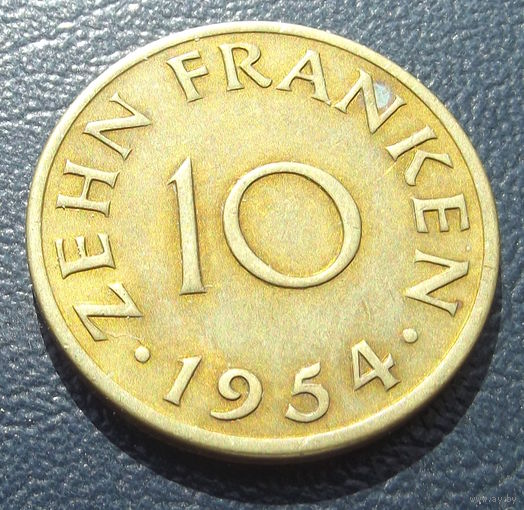Саарленд. 10 франков 1954