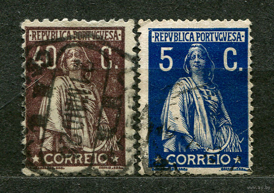 Церера богиня плодородия. Португалия. 1917. Серия 2 марки