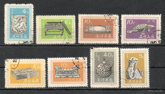 Декоративно-прикладное искусство КНДР 1962 год серия из 8 марок
