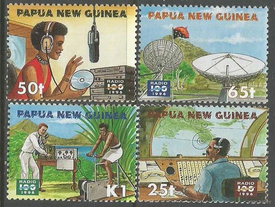 Папуа Новая Гвинея. 100 лет радио. 1998г. Mi#781-84. Серия.