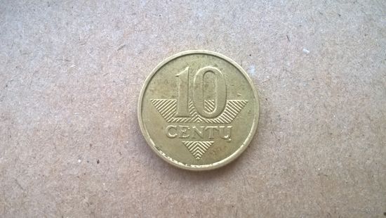 Литва 10 центов, 2008г.  (D-69)