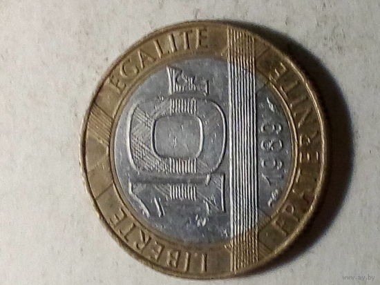 10 франк Франция 1989