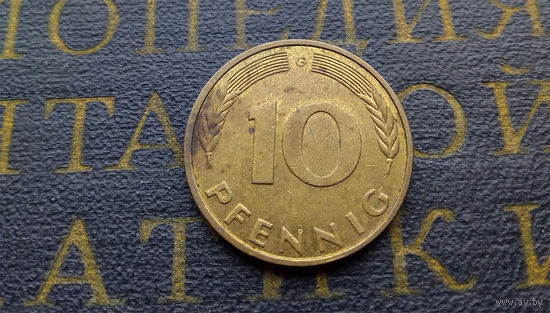 10 пфеннигов 1990 (G) Германия ФРГ #08