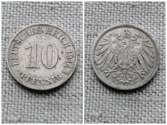 Германия 10 пфеннигов 1914  А
