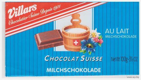 Обертка от шоколада Швейцария