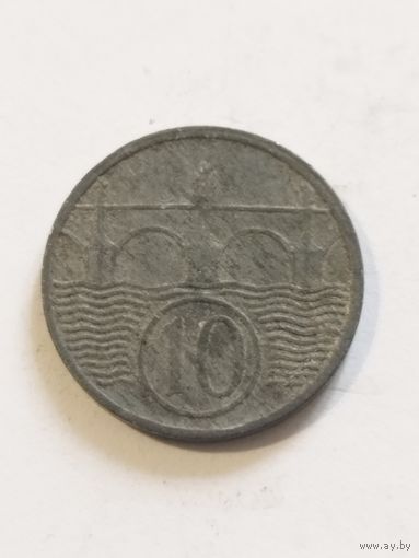 Богемия и Моравия 10 геллер 1942 цинк