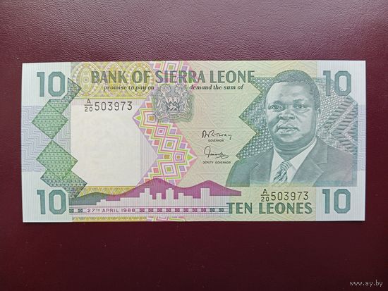 Сьерра-Леоне 10 леоне 1988 UNC