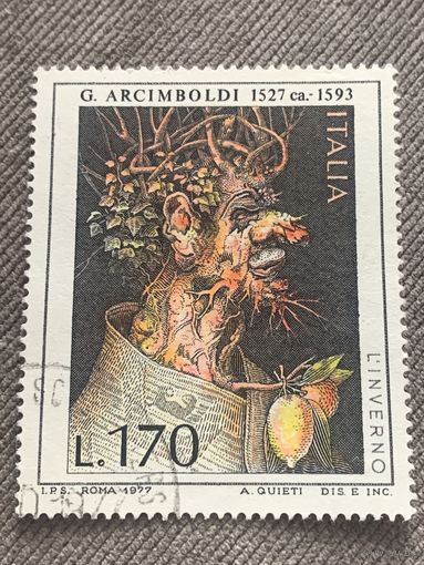 Италия 1977. Итальянские художники. G.Arcimboldi 1527-1593