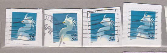 Птицы  фауна США 2003 год лот 1069 цена за 1 марку вырезки
