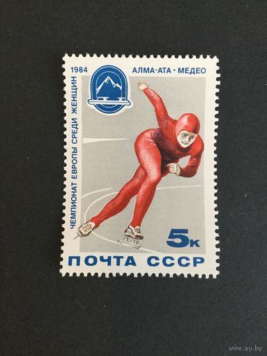 Чемпионат Европы по конькобежному спорту. СССР,1984, марка