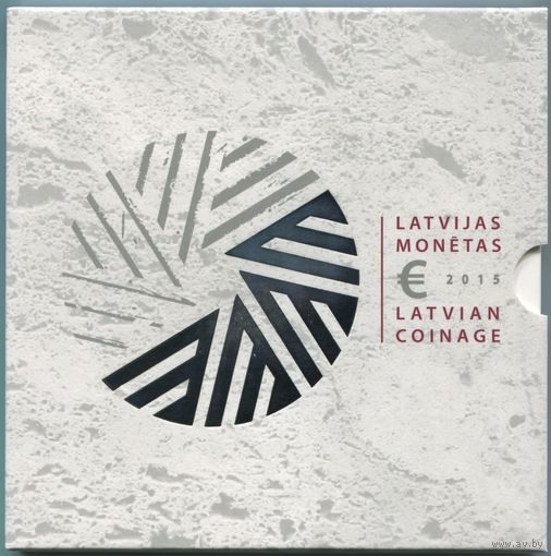 Латвия. Годовой набор из 9 монет (2015, UNC) [Председательство]