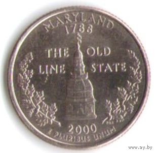 25 центов 2000 г. Мэриленд серия Штаты и Территории Двор P _UNC